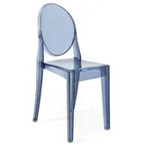 Kartell Victoria Ghost Stuhl staubblau transparent