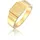 KUZZOI Ring 925 Sterling Silber Siegelring in Gold | Gr.: 64