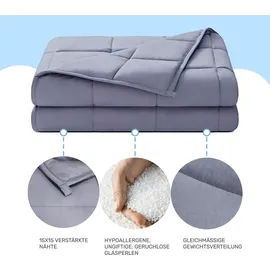 DAILYDREAM Gewichtsdecke für Erwachsene aus 100% Baumwolle, Edition"Grau"