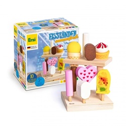 Erzi® Kaufladensortiment, (Set, 10-tlg), Eisständer summerfresh, Kinder Holz Spielzeug bunt