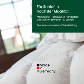 HANSKRUCHEN GmbH HANSKRUCHEN® Daunendecke 200x200 cm Leicht 90% Daunen waschbar Allergiker Decke atmungsaktiv Kassettenbettdecke weiß - Premium de Luxe / Weiß