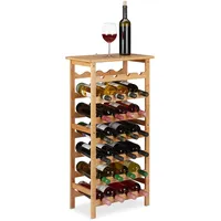 Relaxdays Weinregal 28 Flaschen 94 x 47 x 29 cm Natur