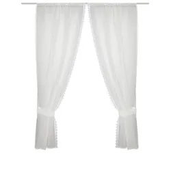 Gardine HEINE HOME, weiß, B:75cm H:160cm, Polyester, Gardinen