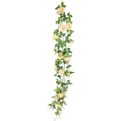 I.GE.A. Kunstblume »Rosenranke«, Künstlich Rosengirlande Kunstblumen hängend Hochzeit Weihnachten I.GE.A. orange