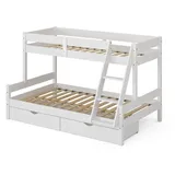 VitaliSpa Etagenbett Everest 120 x 200 cm Kiefer massiv weiß