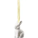 Hutschenreuther Osteranhänger Weiß Hase sitzend, Ø 4,0 cm - h 6,5 cm
