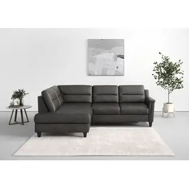 sit&more Ecksofa SIT & MORE "Farö L-Form", grau (anthrazit), B:251cm H:90cm T:187cm, Sofas, Ecksofa, inklusive Federkern, wahlweise mit Bettfunktion und Bettkasten
