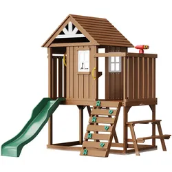 VEVOR Spielhaus Kinder Kinderspielhaus Holz Gartenhaus 232x310x269cm Garten