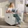 Homcom Relaxsessel Chenille 78 x 105 x 91 cm Cremeweiß elektrisch mit Liegefunktion
