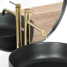 REA Lungo Waschbeckenarmatur Gold