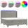 vidaXL Boxspringbett 180 x 200 cm Hellgrau