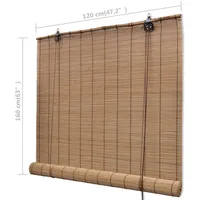VidaXL Bambusrollo Braun 120x160 cm