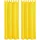 BestLivings 2er Set Dekoschal mit Schlaufe, inkl. Raffhalter & Haken, gelb in 140x145 cm