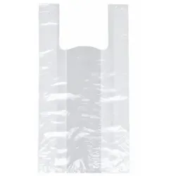 Papstar Hemdchen-Tragetaschen, 13 my, Maße: 55 cm x 22 cm x 15 cm, weiss, 1 Packung = 200 Stück