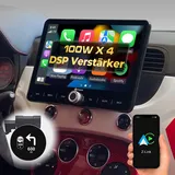 DYNAVIN Android Autoradio Navi für FIAT 500 500C, 10,1 Zoll Radio mit Wireless Carplay und Android Auto | Head-up Display | Inkl. DAB+: D9-FT500 Premium Flex