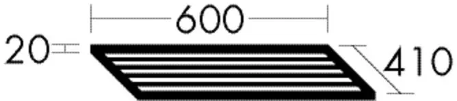 Burgbad Handtuchleiter 20x600x410 , ACGO060 ACGO060