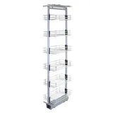 MONSTER SHOP Vorratsschrank ausziehbar 190-220 cm grau