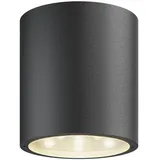 LUCANDE Meret (spritzwassergeschützt (Modern) in Schwarz aus Aluminium 1-flammig