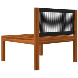 vidaXL 5-tlg. Garten-Lounge-Set mit Kissen Cremeweiß Massivholz Akazie