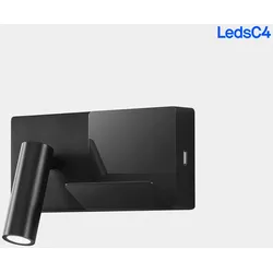 LEDS C4 LED Wandleuchte E-LAMP MINI 2,1W 2700K schwarz 137lm LEDS-05-8329-05-EV