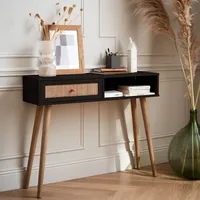 Sweeek - Konsolentisch mit Rattangeflecht 100x29x81cm