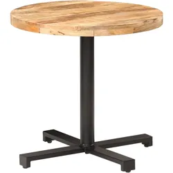 Bistrotisch Rund Ø80x75 cm Raues Mangoholz