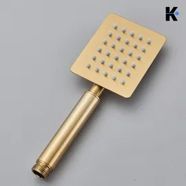 klarwerk LANA | Premium Regendusche Set Gold glänzend Edelstahl | Design Duscharmatur Duschsystem | Mischbatterie Dusche komplett mit Handbrause