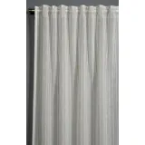 Sehlbach "Schal Effektgarn Voile, beige, B:140cm H:245cm, Polyester, Gardinen, Gardine, mit Gardinenband und verdeckten Schlaufen