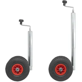 PRO PLUS Doppelstützrad auf Kunststofffelgen mit Luftreifen, 260x85mm