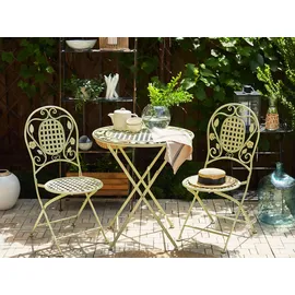 Beliani Bivio Gartenstuhl 2er Set  hellgrün  klappbar