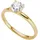FIRETTI Goldring "Schmuck Geschenk Gold 333 Vorsteckring Verlobung Solitär Lab Grown" Gr. 18, gelbgoldfarben, Fingerringe, Damen, 18, 0,75 VS = sehr kleine Einschlüsse, Diamanten Gelbgold 333, 1,6mm, Diamanten, Gelbgold 333, Goldring, mit Brillant