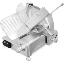 Profi-Aufschnittmaschine BÜTZMANN 350 Elegance mit 350 mm Klinge. Mit einer maximalen Schnittstärke von 25 mm.