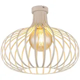 Nowa Globo Deckenleuchte Mateo Ø 40 x 35 cm cremefarben matt