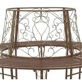 vidaXL Baumbank Ø 160 x 89 cm Antikbraun