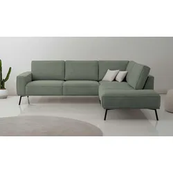Ecksofa ANDAS "Vosby", grün, B:260cm H:85cm T:208cm, 90% polyester, 10% nylon, Sofas