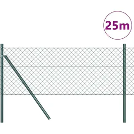 vidaXL Zaunpfosten 25 x 940 cm Grün/Stahl