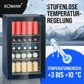 Bomann KSG 7287 Getränkekühlschrank (63 l, 740 mm hoch, Schwarz)