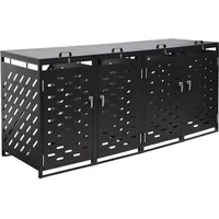 Estexo Mülltonnenbox 4 Türen anthrazit