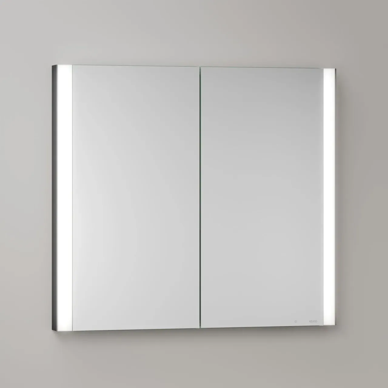 KEUCO Royal Atlas LED Spiegelschrank 80 x 71 x 11,5 cm mit 2 Türen, Unterputz 211201450074