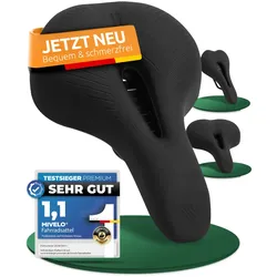 Fahrradsattel bequem & ergonomisch mit Memory-Foam 100% wasserdicht "Comfort Pro" Trekking - Bestseller,oft gekauft,Zubehör