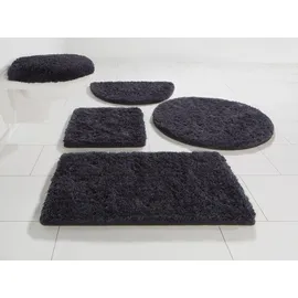 Möve Badematte »Superwuschel, Badvorleger, Badezimmer Teppich«, rutschhemmend beschichtet, strapazierfähig-schnell trocknend-fußbodenheizungsgeeignet, Mikrofaser-Badematte, Badteppich, rechteckig, rund & als 3-tlg. Set grau