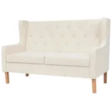 vidaXL Sofa Stoff Cremeweiß