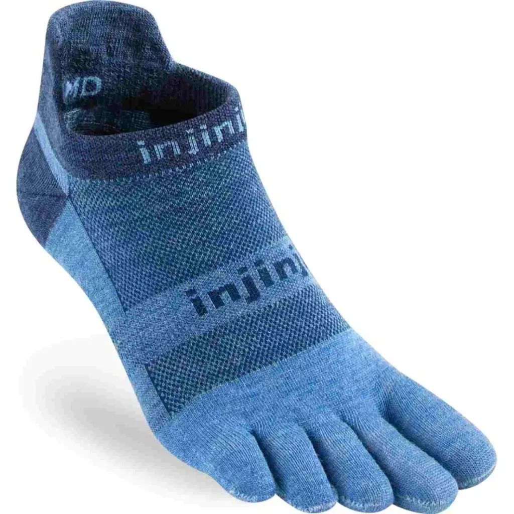 Injinji Unisex Run Lightweight No Show blau