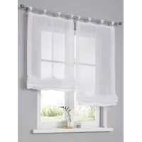 Heine Raffrollo HEINE HOME Gr. 2, weiß. (weiß, natur), B:60cm H:140cm, Raffrollos