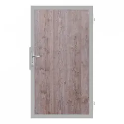 GroJaPremo HPL Tor Universal 100x180cm  - Holzoptik-Rahmen EV1