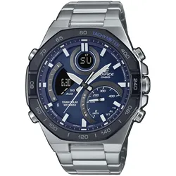 Smartwatch CASIO EDIFICE "ECB-950DB-2AEF", silber (silberfarben), Smartwatches, Solaruhr,Armbanduhr,Herrenuhr,Stoppfunktion, Phone Finder, Bluetooth