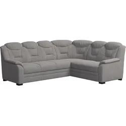 Ecksofa COTTA "Marcus L-Form", silber, B:263cm H:99cm T:211cm, 100% Polyester, Sofas, Bequemes Ecksofa in klassischem Design mit hoher Rückenlehne