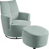 Set One by Musterring Relaxsessel »SO 1450«, (Set), mit Dreh- und Wippfunktion, inklusive Hocker grün
