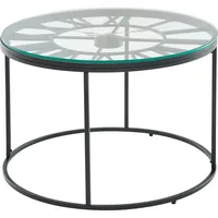 FineBuy Couchtisch Glas Ø 60 cm Tisch Wohnzimmertisch Rund