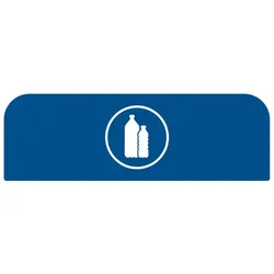 Hinweistafel aus verzinktem Stahl für Rubbermaid Recycling-Station Kunststoff | 87 Liter | Blau von PROREGAL
